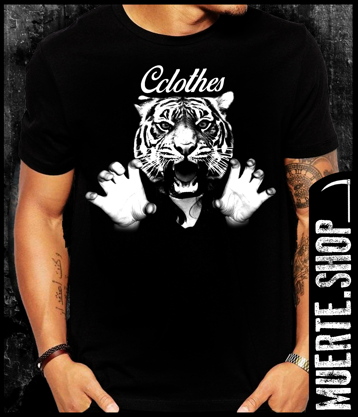 Черна тениска CCLOTHES TIGER Черна тениска CCLOTHES TIGER